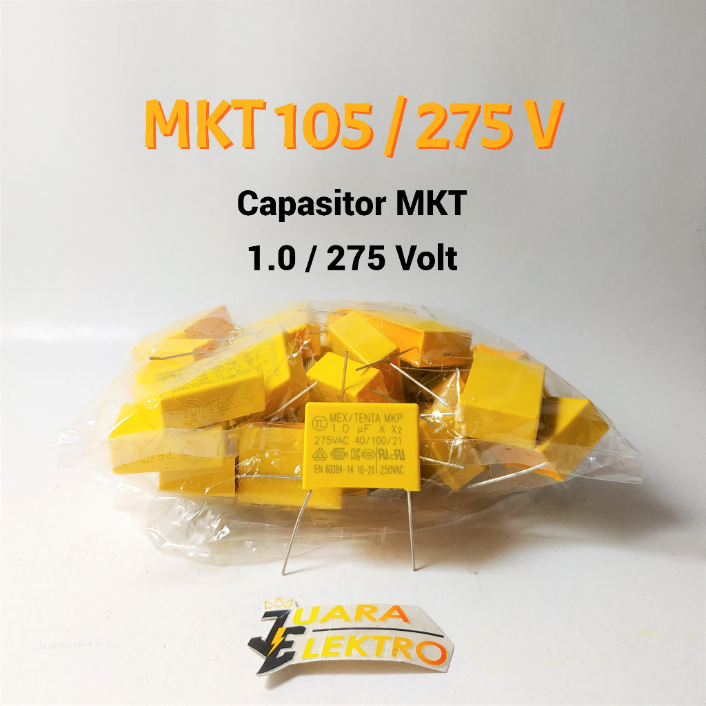 Capasitor Milar MKT 105 / 275 Volt | Kapasitor Milar MKT 1.0 uF 275 Volt