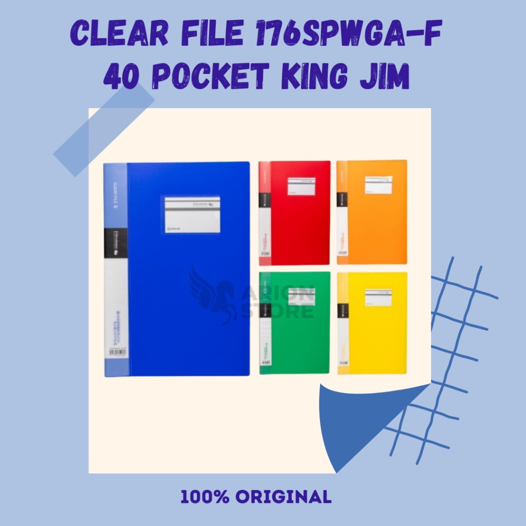 

[ARION STORE] Clear File F4 40 Pocket 176SPWGA-F King Jim / Clear Holder F4 176SPWGA-F 40 Pocket King Jim [PCS]