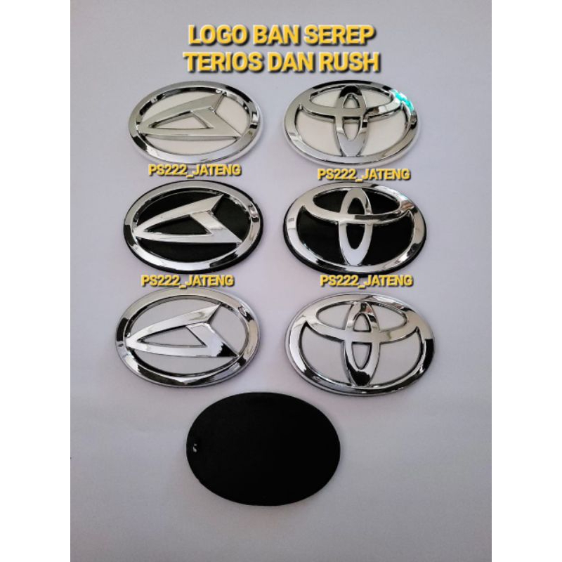 Logo emblem toyota daihatsu ban serep belakang/ emblem ban serep rush / emblem ban serep terios