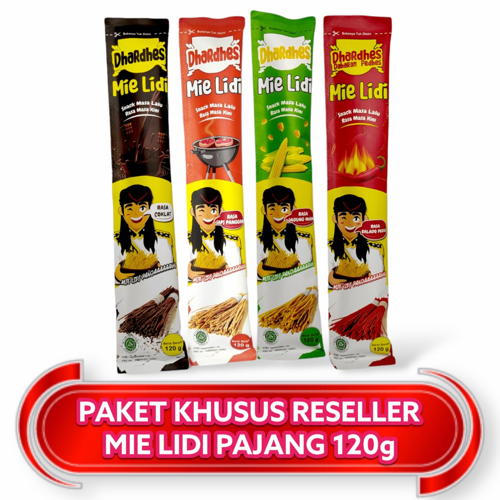 

Paket Khusus Reseller Mie Lidi Dhardhes Panjang 120g