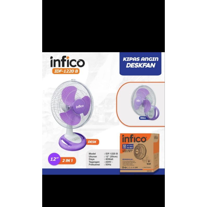 kipas angin meja 12 inch infico