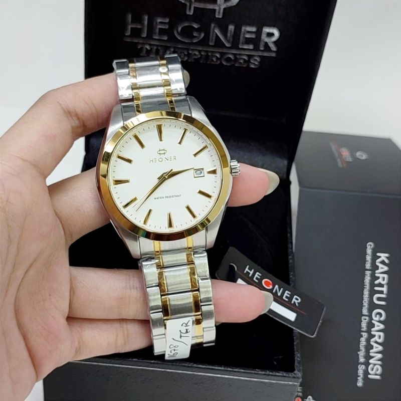 Jam Tangan Pria Original Hegner 1678 Free Box