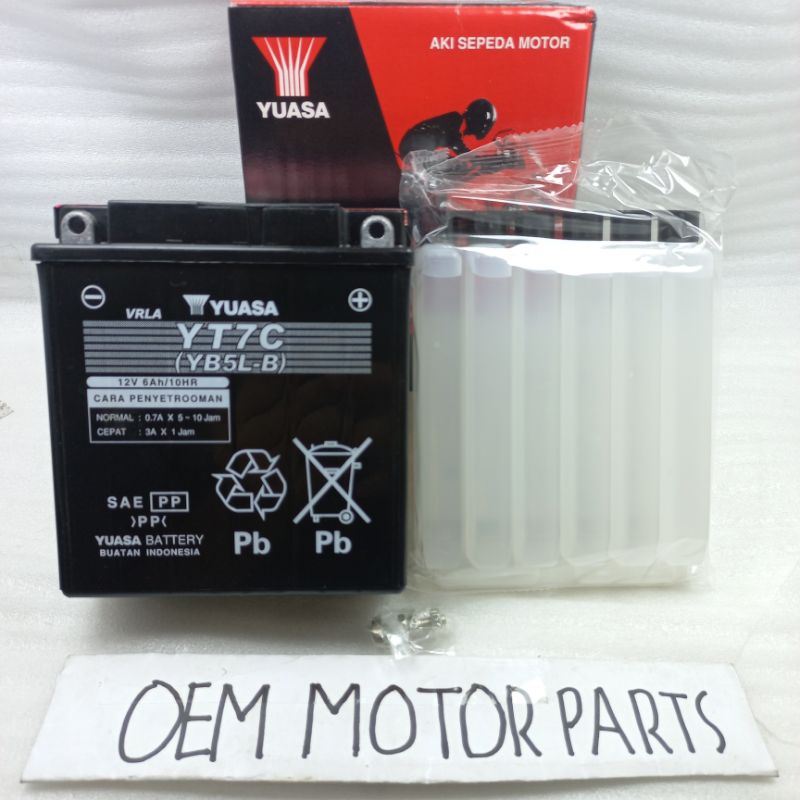 Aki Kering Yuasa YB5L-B MF cocok untuk supra x lama,  vega r, smash, kaze
