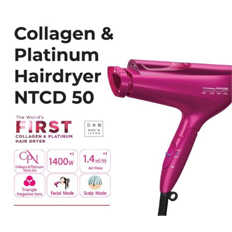 Preloved Tescom Platinum & Collagen Hair Dryer NTCD50