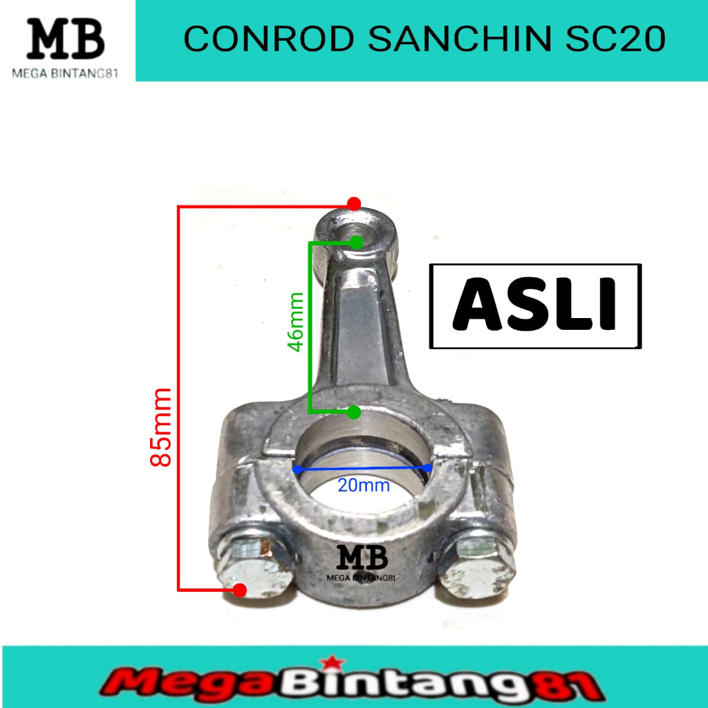 Conrod Sanchin SC20 SC30 Asli stang seher sanchin SC20 SC30 mesin steam power sprayer connecting rod