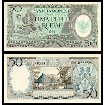 Uang Kuno INDONESIA 50 Rupiah 1964