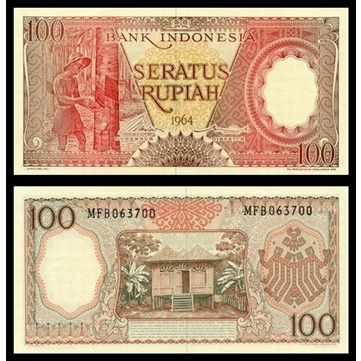 Uang Kuno INDONESIA 100 Rupiah 1964
