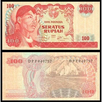 Uang Kuno INDONESIA 100 Rupiah 1968