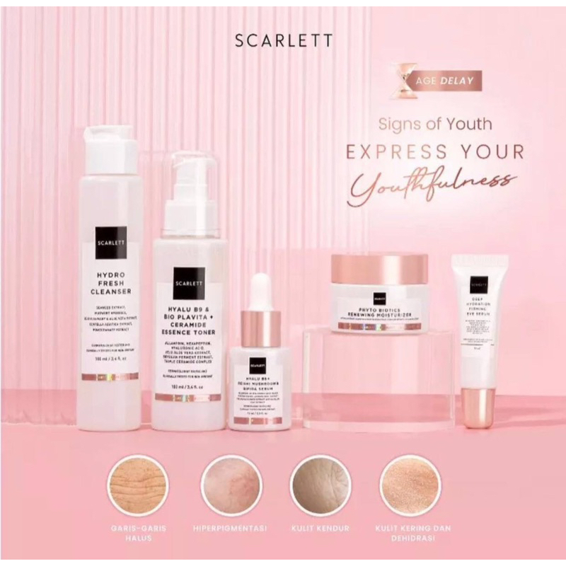 SCARLETT Age Delay Cream Serum Facial Wash