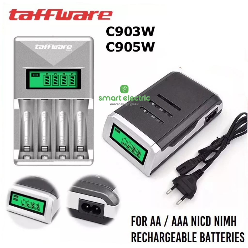 Taffware Charger Baterai AA AAA Alat Cas Batere NiMh NiCd Fast Charging Bagus