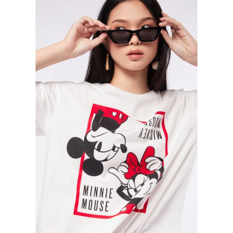 Tshirt Kaos wanita Miceky Miney Colorbox Disney oversized full print