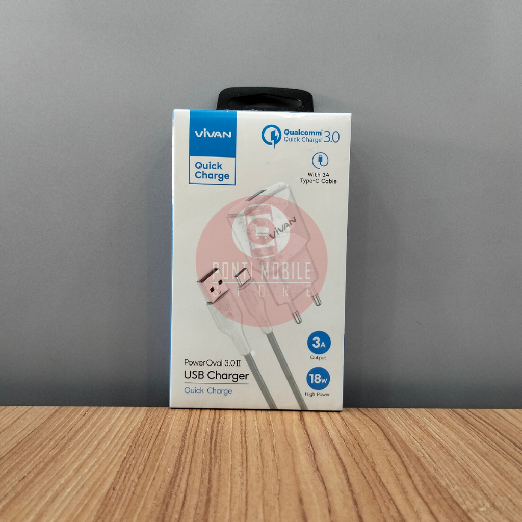 Charger Vivan Type-C Fast Charging 3A