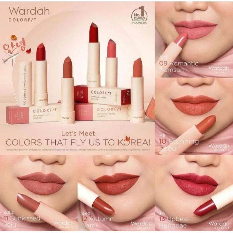 Wardah Ultralight matte lipstik korea series