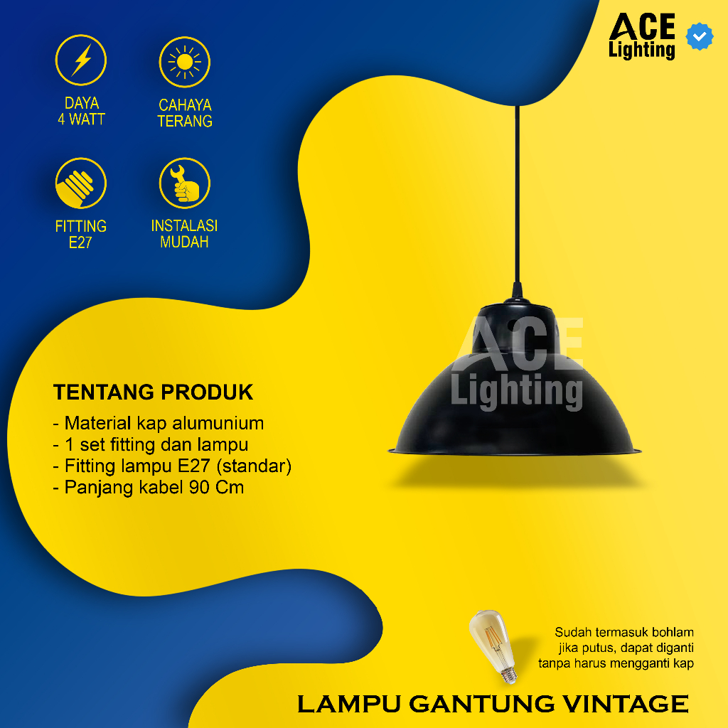 Lampu Gantung Model Vintage Retro Industri Lampu Gantung Cafe