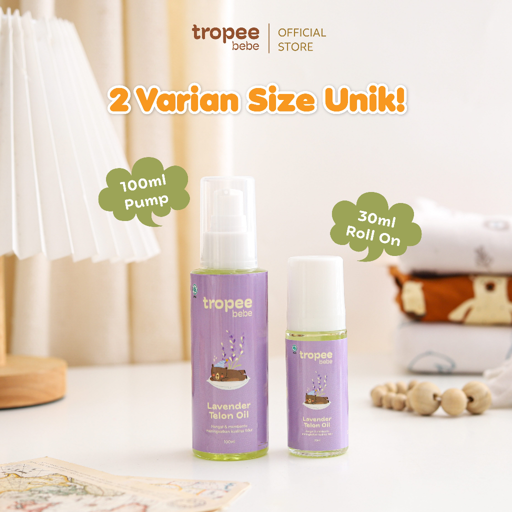 Tropee Bebe - Telon Oil (Minyak Telon) Roll On 30ml / Minyak Telon Aromatic Hangat Tahan Lama / Minyak Berkhasiat / Minyak Wangi Bayi