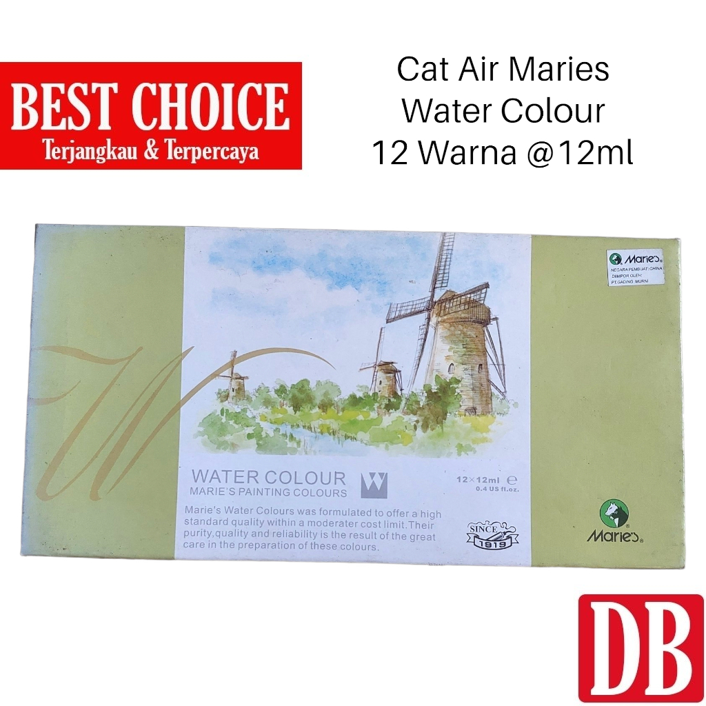 

Cat Air / Watercolour / Watercolor Set Maries (12 Warna)