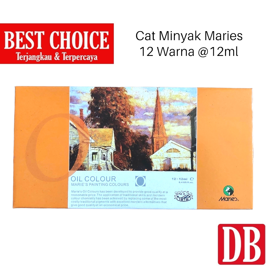 

Cat Minyak / Oil Colour / Oil Color Set Maries (12 Warna)