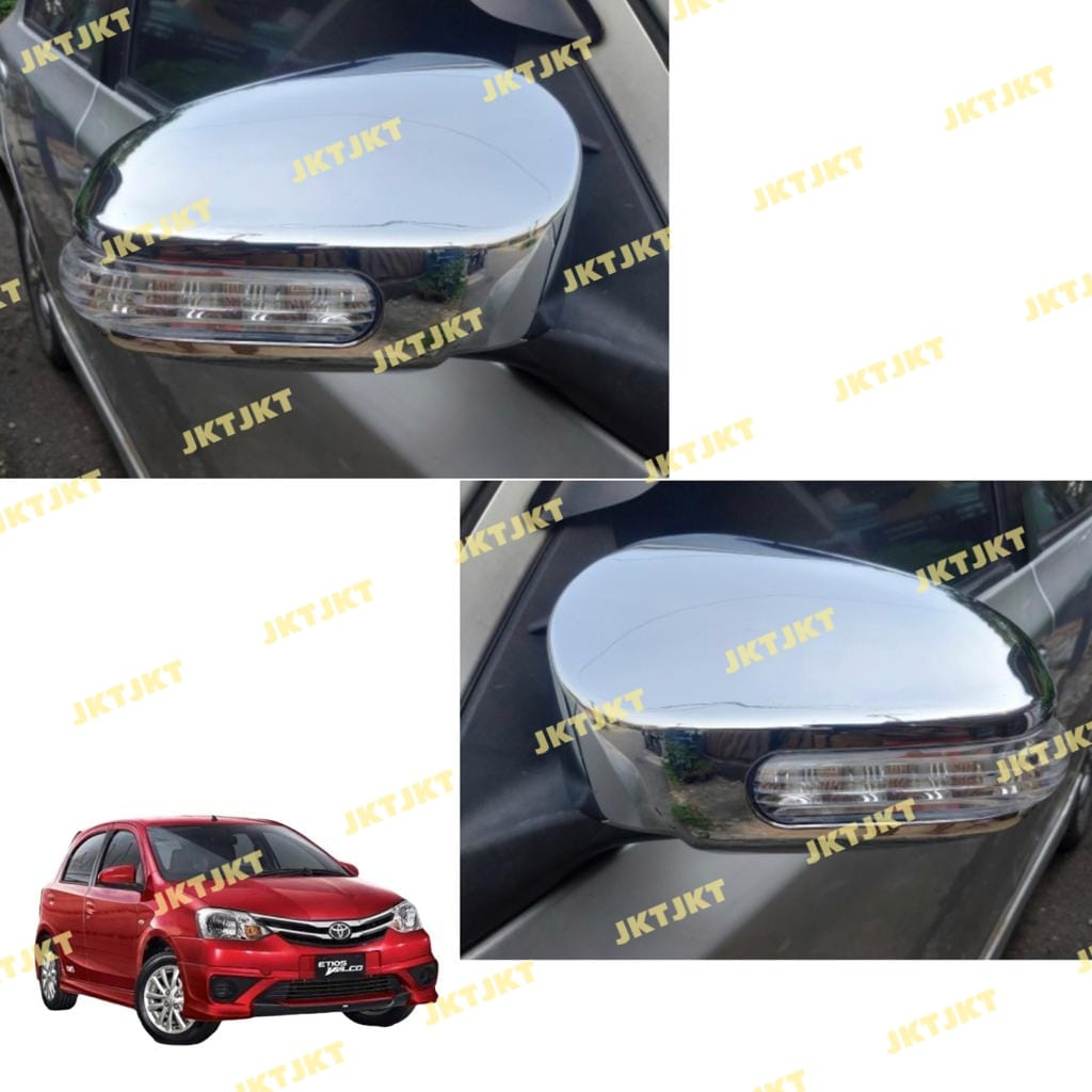 Cover Spion Toyota Etios Lampu LED Chrome .