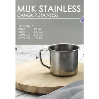 Mug/Gelas/Cangkir Kopi Stainless 7 CM