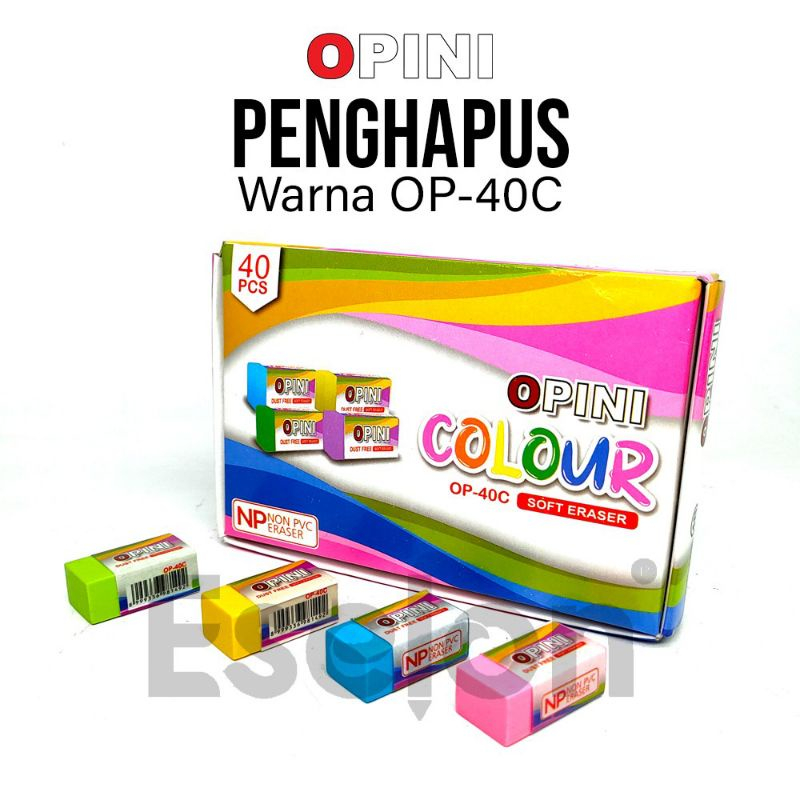 

MURAH Eraser Stip Op-40c Voxy//Penghapus Kecil Warna//Isi 40pcs||