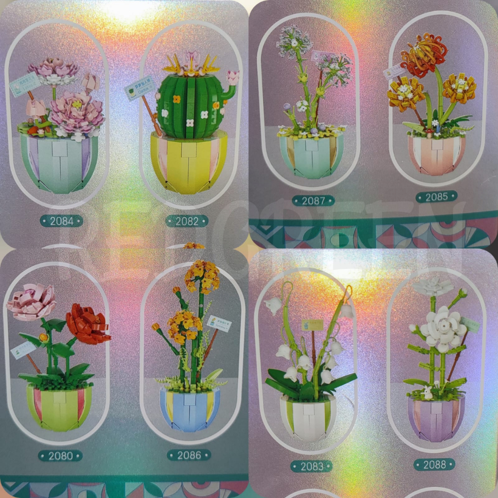 mainan anak potted florist flower sembo bunga sembo flower florist bucket pot bunga brick