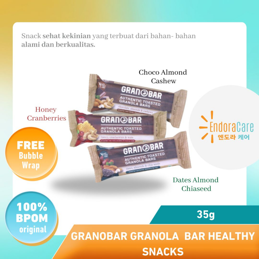 

GRANOBAR Granola Creations Bar Healthy Snacks Energy Bars 35gr / 1 Bar