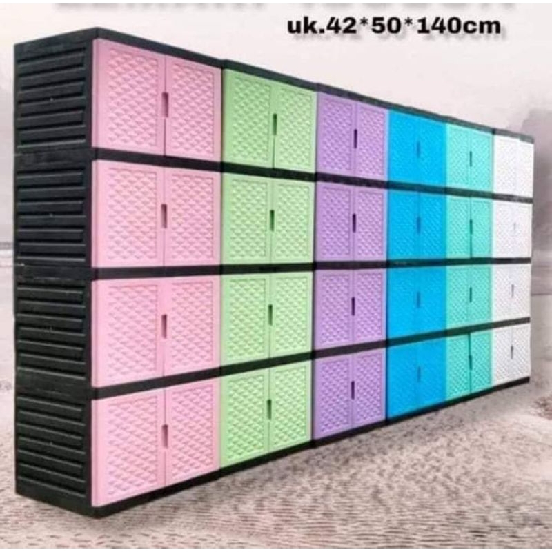 Lemari Tabitha susun 4 / Lemari plastik susun 4 murah