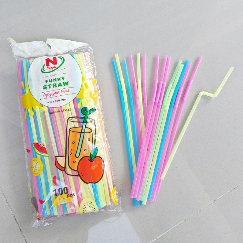 Sedotan Ulir Warna Warni Sedotan Plastik kreasi