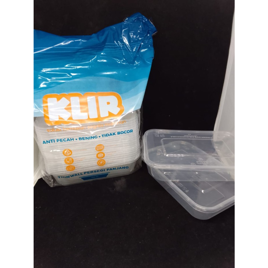KOTAK MAKAN PLASTIK THINWALL BENING @25 Pcs