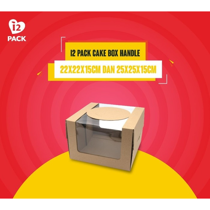 DOS KUE TART CRAFT MIKA / CAKE BOX HANDLE 22 X 22 X 15