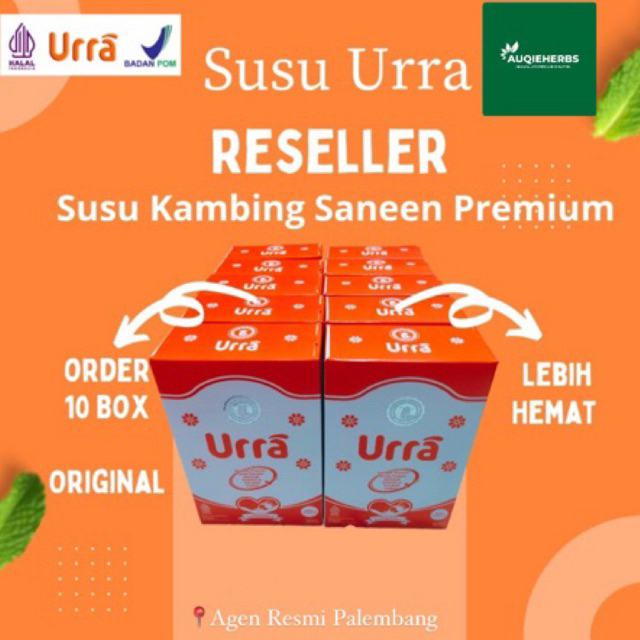 

PAKET HEMAT RESELLER 10 BOX Urra Susu Kambing Saneen Premium Susu Urra Bubuk