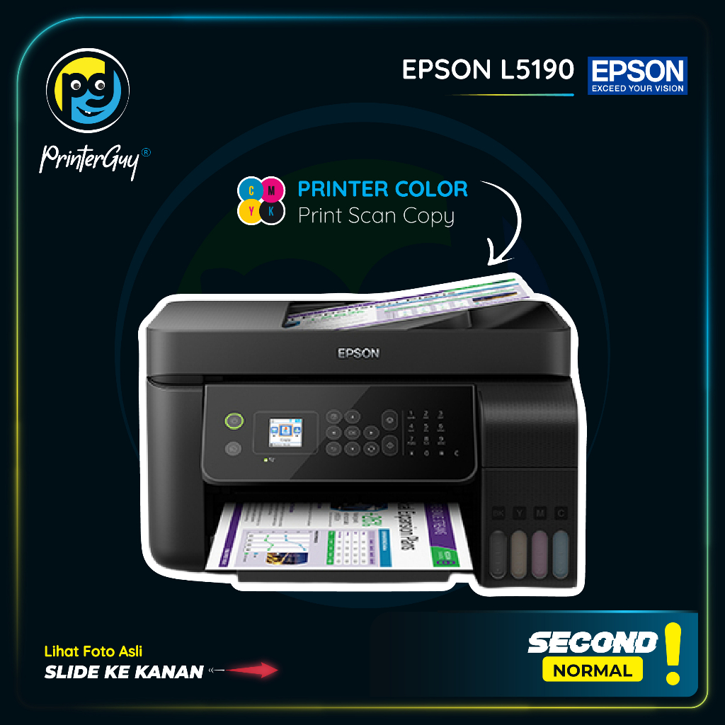 Mesin Fotocopy Mini Warna EPSON L5190 L5290 Print Scan Copy Color ADF tray