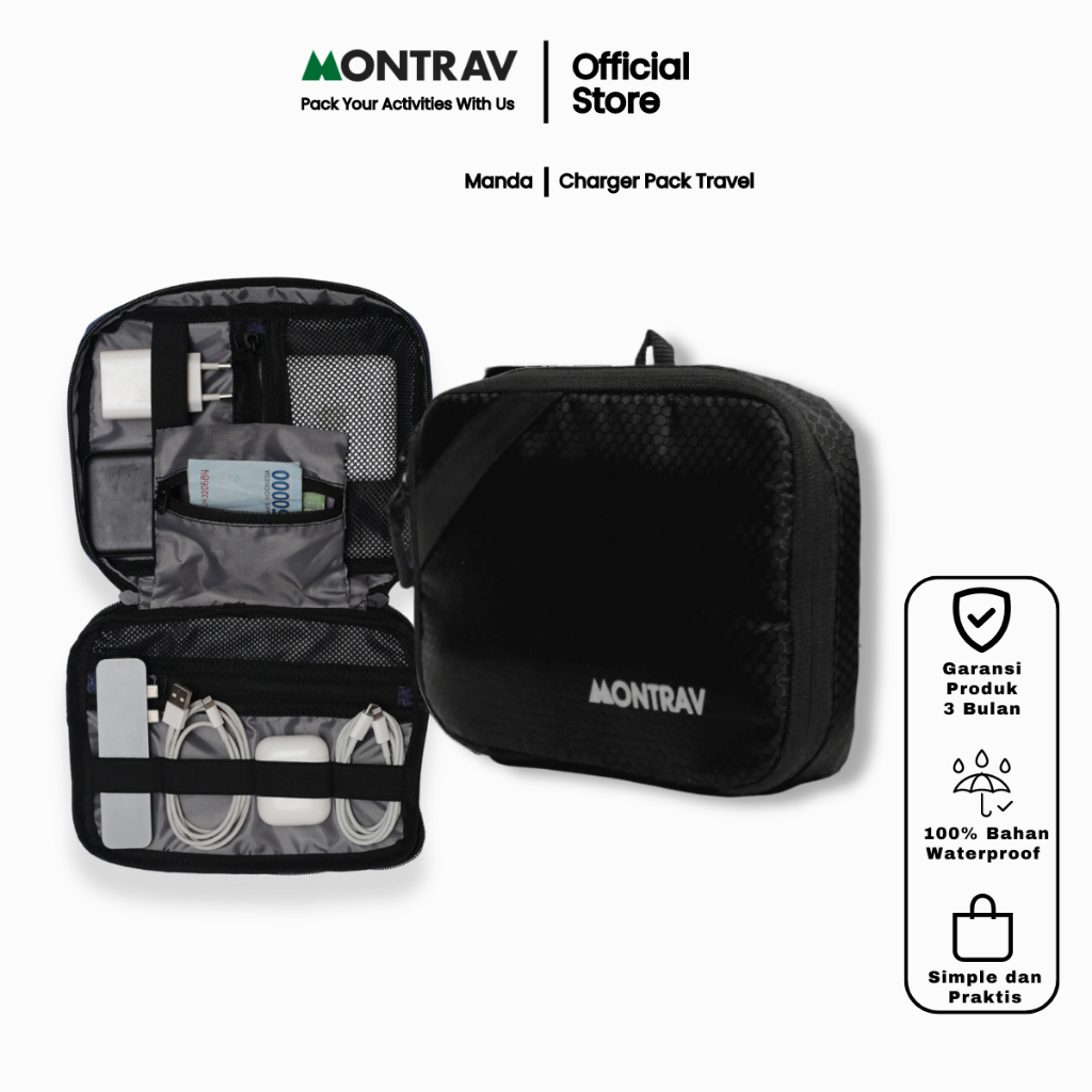 tas travel charger - pouch charger - vape bag MONTRAV/MANDA