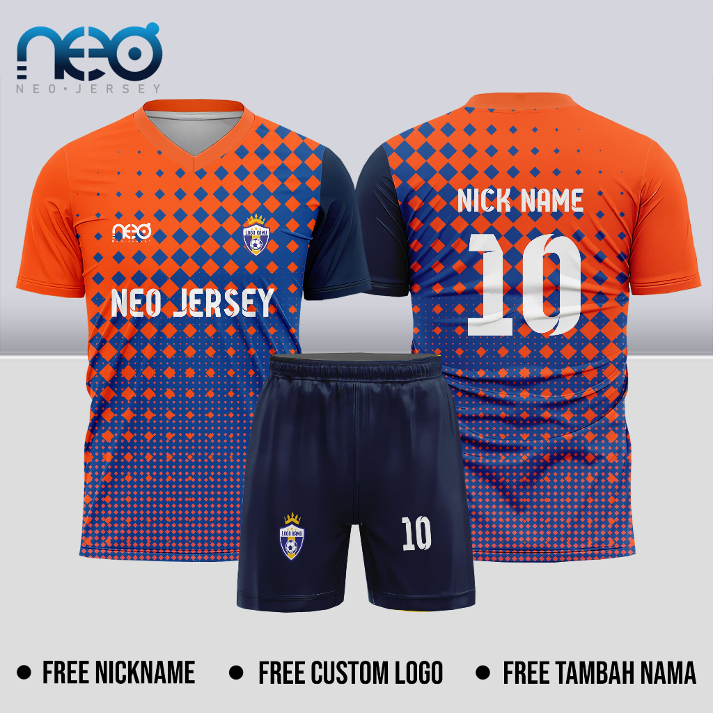 [NeoJersey] Baju Futsal Keren 2023 Baju Bola Keren 2023 Free Nama Free Nomor Free Logo 007