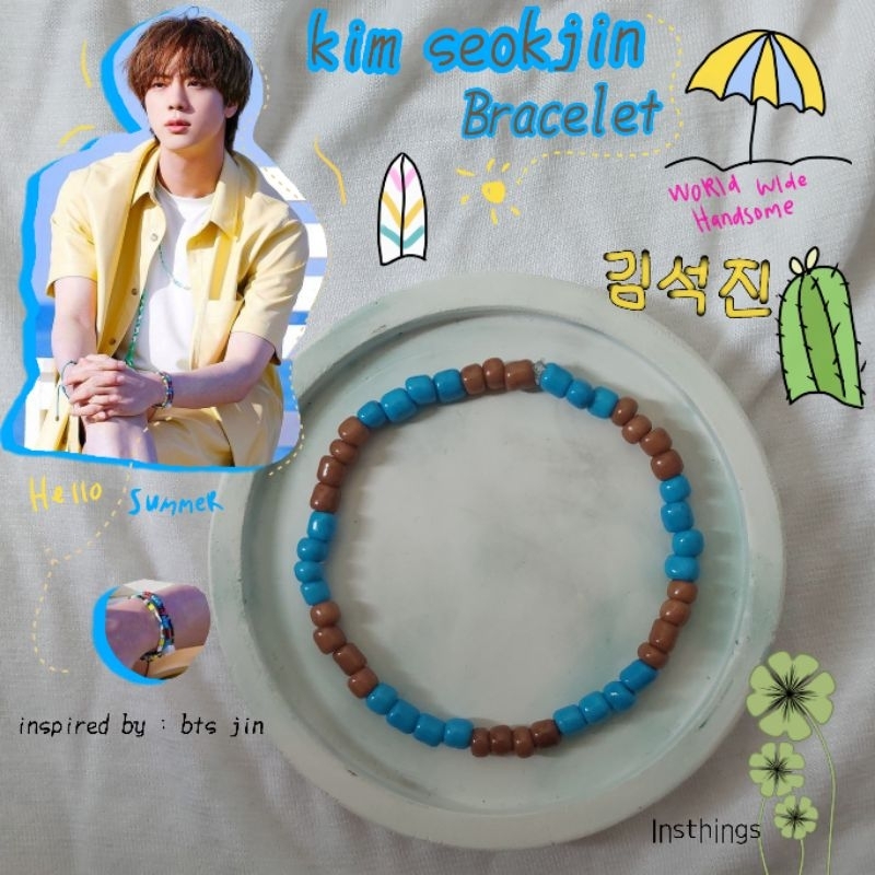 Gelang manik kpop/beaded bracelet/Kim seokjin bracelet/jin bts bracelet/by insthing
