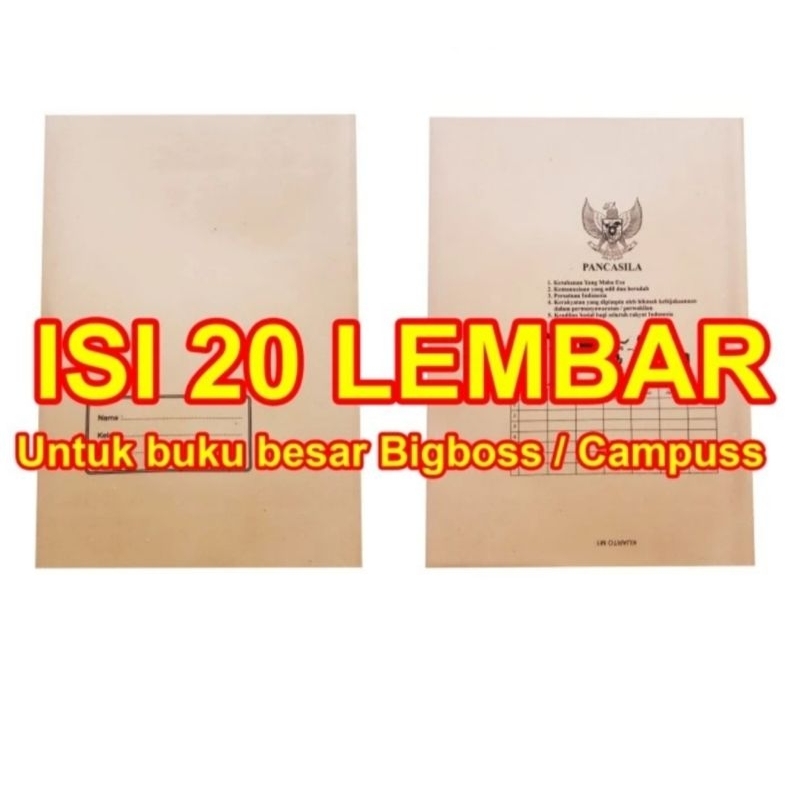 

Sampul Buku Coklat Nama untuk Buku Besar Bigboss/ Campus Isi 20 lembar