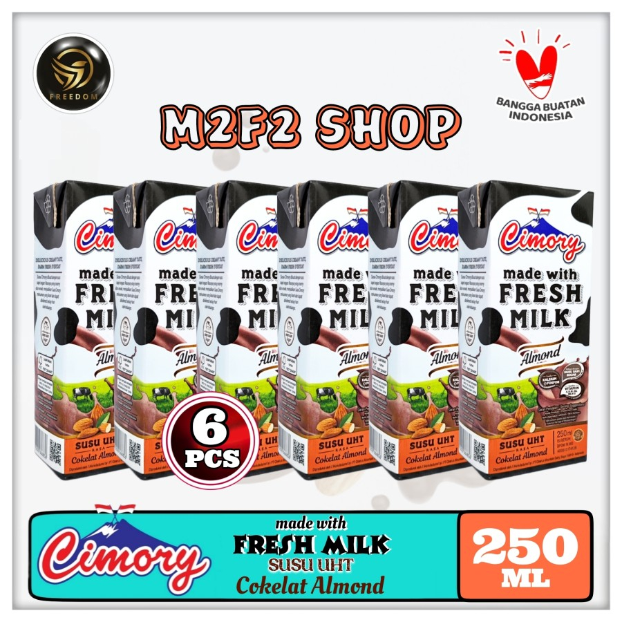 

Susu Cimory Fresh Milk Kotak UHT Cokelat Almond - 250 ml (Kemasan 6 Pcs)