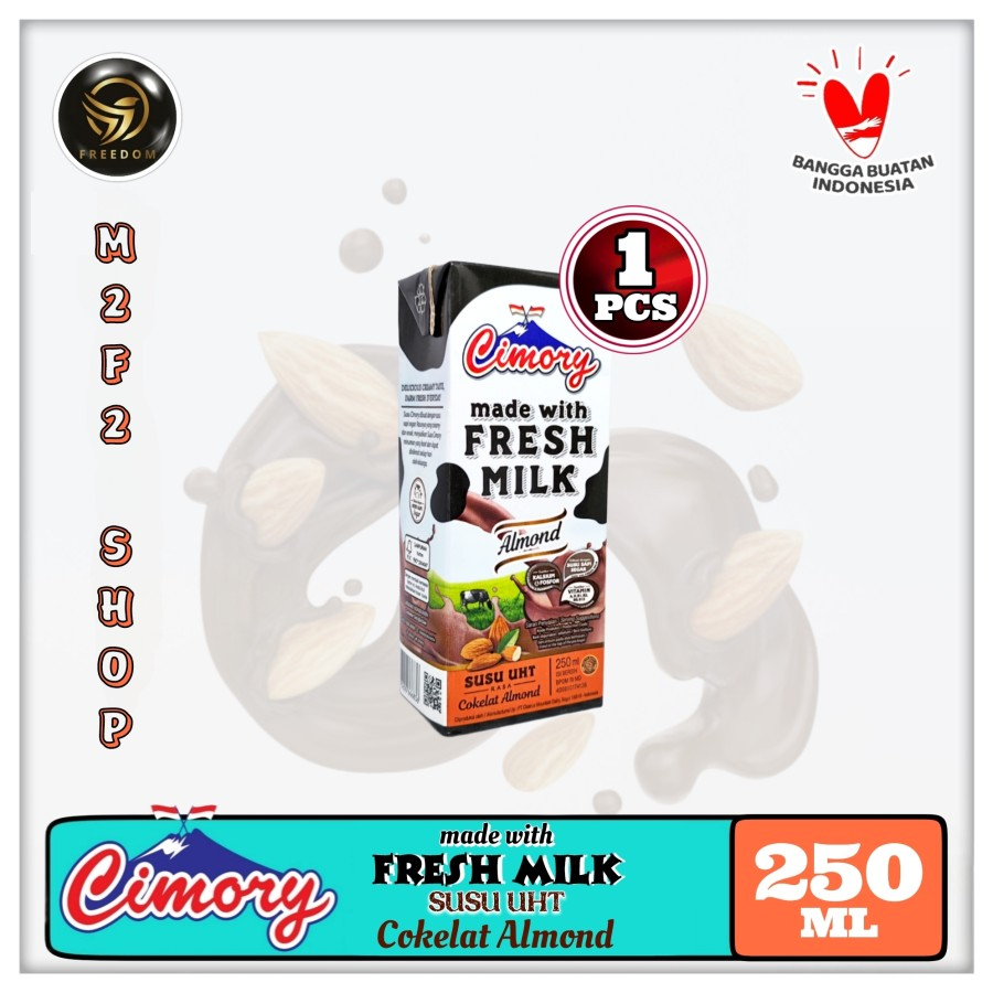 

Susu Cimory Fresh Milk Kotak UHT Cokelat Almond - 250 ml (Kemasan Satuan)