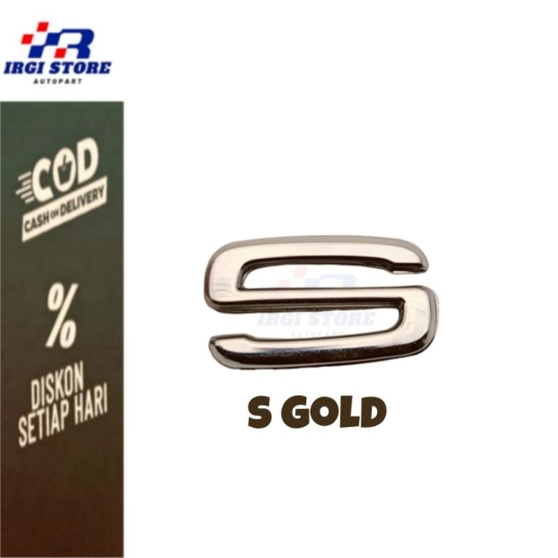 Emblem Scoopy HURUF (S) GOLD Original Logo Honda Scoopy 2021 2022 2023