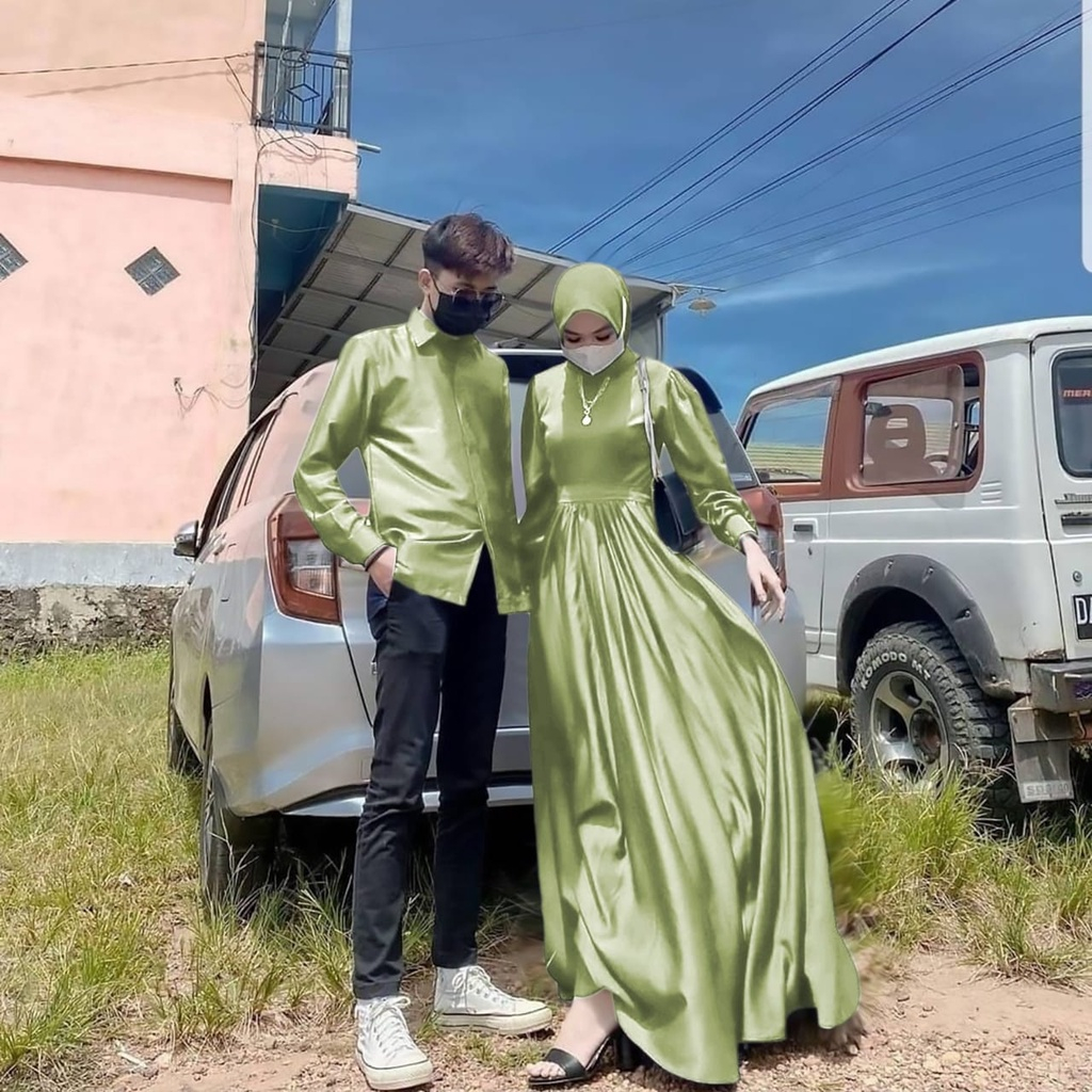 Baju couple rabbani - sarimbit rabbani - gamis sarimbit - baju koko sarimbit - baju koko dhafin / Cp