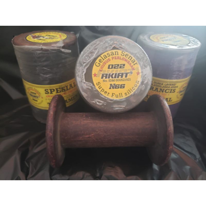 BEST SELLER...Gelasan Akiat 6000 Yard Super Silicone Bahan N66. Klos Kayu