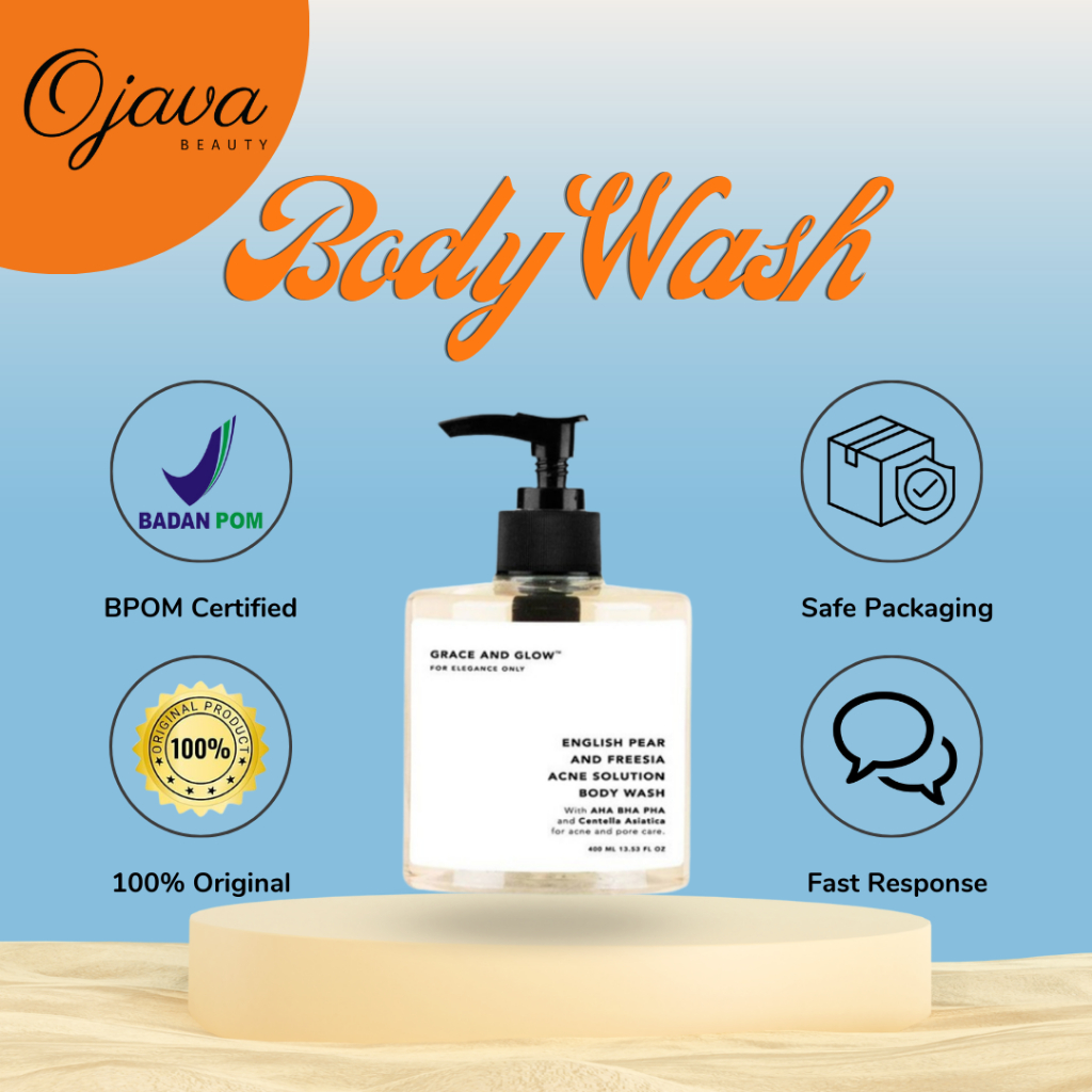 GRACE AND GLOW Body Wash - English Pear and Freesia Anti Acne Solution