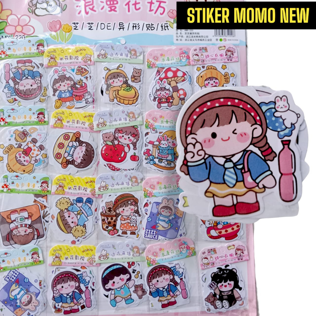 

1 LEMBAR 20 PCS STIKER MOMO NEW / MAINAN STIKER BERBIE / MAINAN STIKER VIRAL / STIKER MOMO DIY