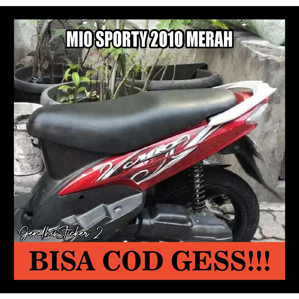 striping mio sporty 2010 merah