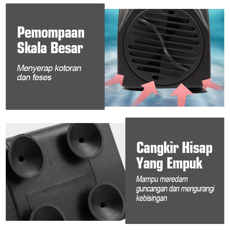 RETATARU. POMPA AIR CELUP KOLAM AQUARIUM AQUASCAPE - MESIN AIR TERJUN KOLAM IKAN KOI ARWANA 4000L/H