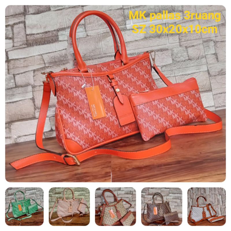 Tas wanita cantik impor Mk valas set besar kualitas bagus murah