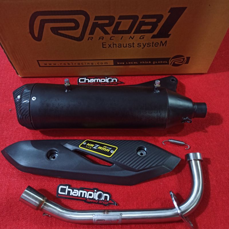 Knalpot Standar Racing ROB1 KAZAMA Mio Sporty Mio Smile Mio Soul Karbu