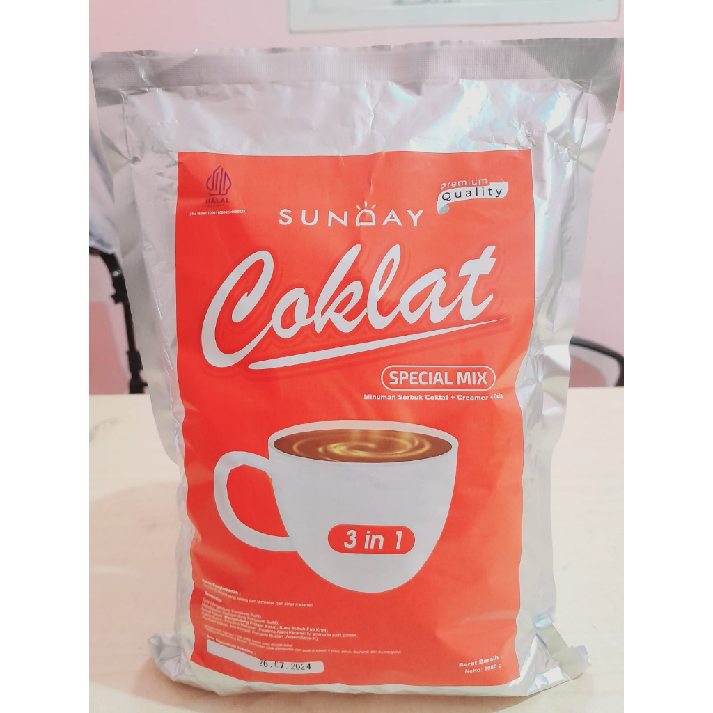 

Coklat Bubuk Sunday 3 in 1 (1000gr)