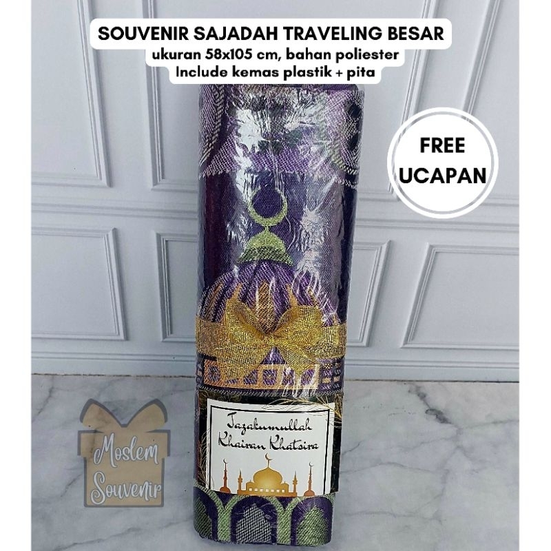 Souvenir Sajadah Travel Besar terjangkau berkualitas umroh haji pernikahan tahlil pengajian tasyakur