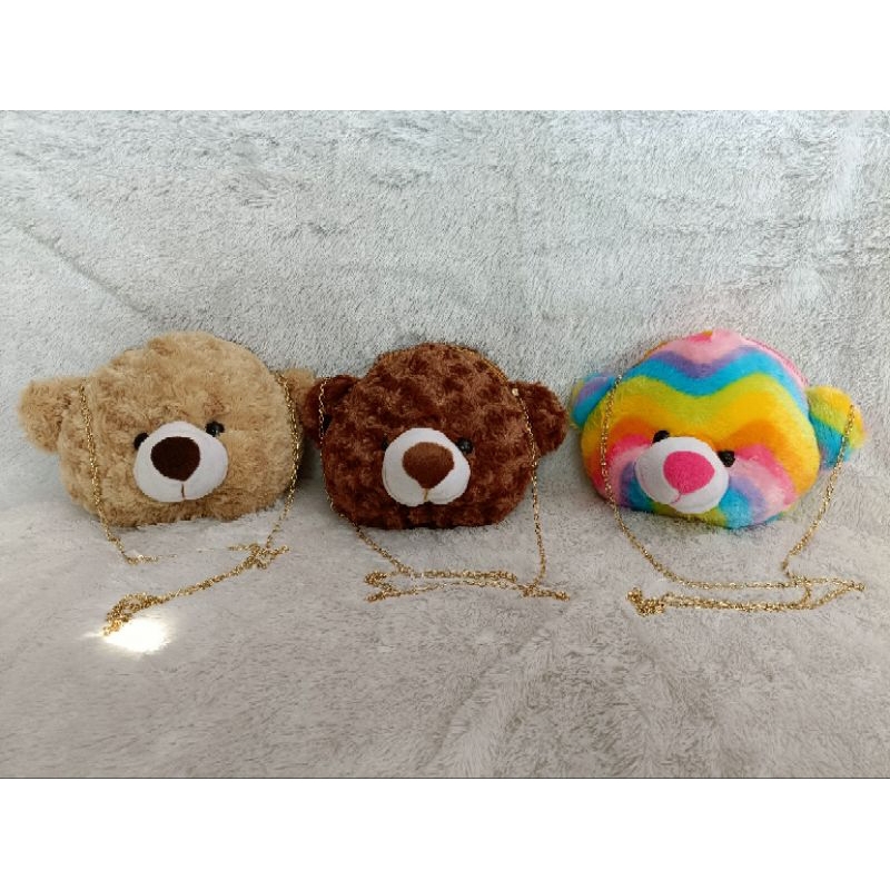 TAS BONEKA SELEMPANG TALI RANTAI BESAR KARAKTER BEAR